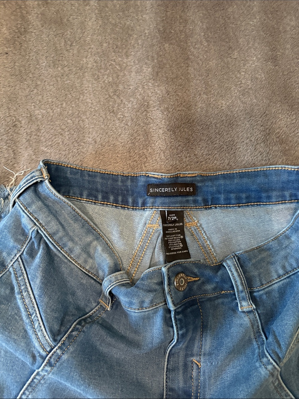 Sincerely Jules Light Blue Wide Leg Flared Jeans - Picture 3 of 4